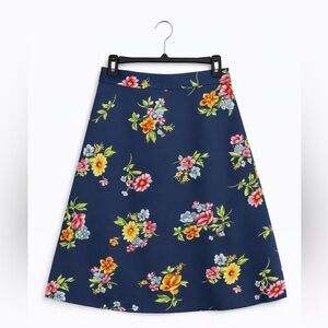 Ambiance Apparel Women’s Size 8 Navy Blue Floral Maxi Skirt. Casual, Ver…
